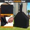 Costway Outdoor Pizza Oven Wood Fired Pizza Oven with Protective Cover 12" Pizza Stone